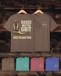 Raised With Grit – Cowboy Boot Tee