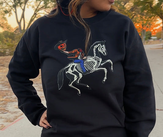 Headless Cowboy Halloween Crewneck